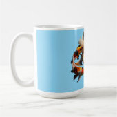 Elegant Koi Fish on Black – High Quality Centered コーヒーマグカップ (左)