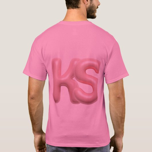 Elegant ks monogram alphabet tshirt tシャツ (裏面)