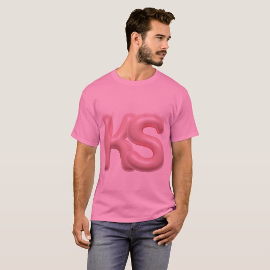 Elegant ks monogram alphabet tshirt tシャツ (正面フル)