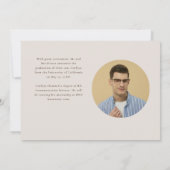 Elegant Label Overlay Graduation Photo 案内状 (裏面)