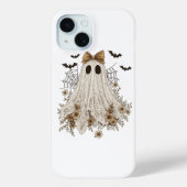 Elegant Lace Ghost with Bow | Floral Ghost  Case-Mate iPhoneケース (裏面)