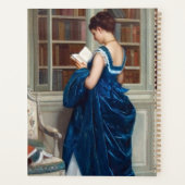 Elegant Lady Reading in a Library – Classic  プランナー手帳 (裏面)