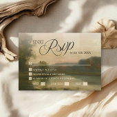 Elegant Landscape Art Wedding RSVP Card