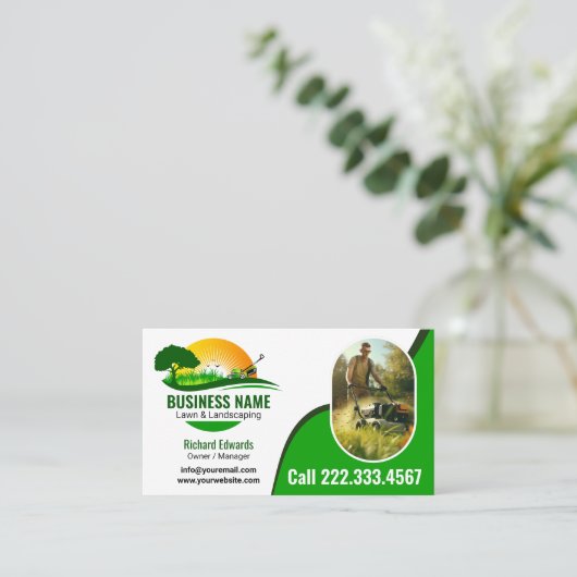 Elegant Landscaping Gardening Services 名刺 (スタンド正面)