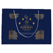 Elegant Lantern Glow Ramadan Greeting  ラージペーパーバッグ (裏面)