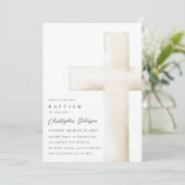 Elegant Large White Cross Baptism Invitation 招待状 (スタンド正面)