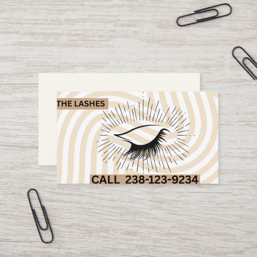 Elegant Lash Artist Business Card 名刺 (正面/裏面インサイチュ)