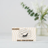 Elegant Lash Artist Business Card 名刺 (スタンド正面)