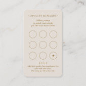 Elegant Lash Extensions Loyalty Rewards Sand 9 名刺 (裏面)