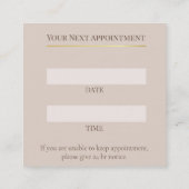 Elegant Lash Technician Appointment Card 予約カード (裏面)