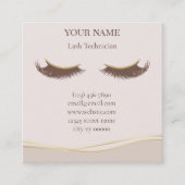Elegant Lash Technician Appointment Card 予約カード (正面)