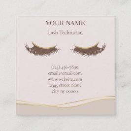 Elegant Lash Technician Appointment Card 予約カード