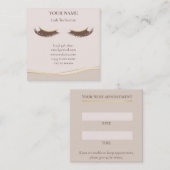 Elegant Lash Technician Appointment Card 予約カード (正面/裏面)