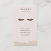 Elegant Lash Technician Appointment Card 予約カード (正面)