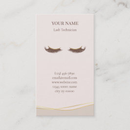 Elegant Lash Technician Appointment Card 予約カード