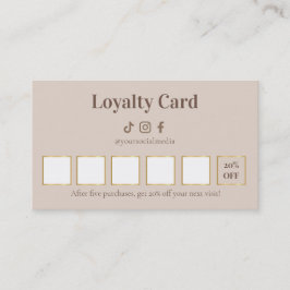 Elegant Lash Technician Loyalty Card ロイヤリティカード