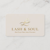 Elegant Lash Technician Makeup Artist Sand Beige 名刺 (正面)