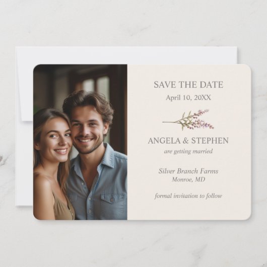 Elegant Lavendar, Blush and Cream Wildflower Photo (正面)