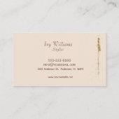 Elegant Lavender and Cream Minimalist  名刺 (裏面)