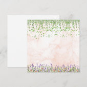 Elegant Lavender and Vine Blank Greeting Card with (正面/裏面)