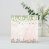 Elegant Lavender and Vine Blank Greeting Card with (スタンド正面)