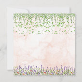 Elegant Lavender and Vine Blank Greeting Card with (正面)