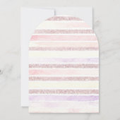 Elegant Lavender Blooms Cross Christian Baptism 招待状 (裏面)