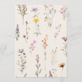 Elegant Lavender, Blush and Cream Wildflower Card 招待状 (裏面)