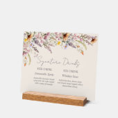 Elegant Lavender, Blush and Cream Wildflowers アクリルサイン (傾斜)