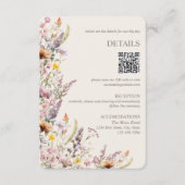 Elegant Lavender, Blush and Cream Wildflowers エンクロージャーカード (正面)