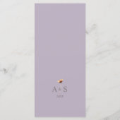 Elegant Lavender, Blush and Cream Wildflowers メニュー (裏面)