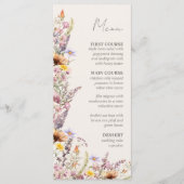 Elegant Lavender, Blush and Cream Wildflowers メニュー (正面)