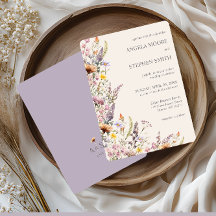 Elegant Lavender, Blush and Cream Wildflowers