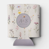 Elegant Lavender, blush and cream Wildflowers 缶クーラー (裏面)