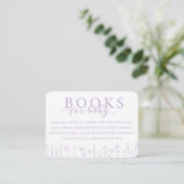 Elegant Lavender Books for Baby Card エンクロージャーカード (スタンド正面)