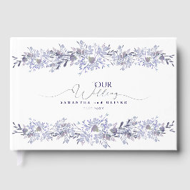 Elegant Lavender Botanical Wedding Guest Book ゲストブック