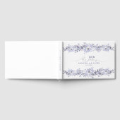 Elegant Lavender Botanical Wedding Guest Book ゲストブック (全面)