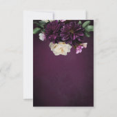 Elegant Lavender & Burgundy Floral Script Wedding セーブザデート (裏面)