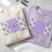 Elegant Lavender Care Instructions Card  名刺