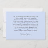 Elegant Lavender First Mother's Day 2 Photos Flat カード (裏面)