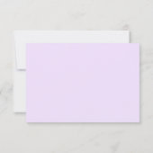 Elegant Lavender Floral Garden Wedding  出欠カード (裏面)