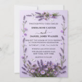 Elegant Lavender Floral Garden Wedding 招待状 (正面)