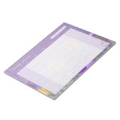 Elegant Lavender Floral Monthly Planner ノートパッド (アングル)