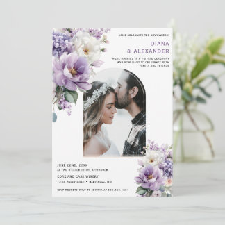Elegant Lavender Floral Reception Only | 招待状