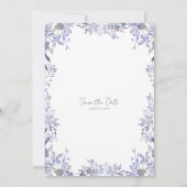 Elegant Lavender Floral Save the Date Card セーブザデート (裏面)