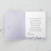 Elegant Lavender Floral Wedding Anniversary カード (内部)