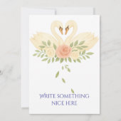 Elegant Lavender Floral Wedding Invitation 招待状 (裏面)