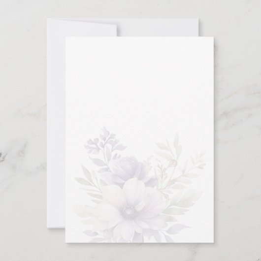 Elegant Lavender Floral Wedding Table Numbers (裏面)