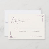 Elegant Lavender Geometric RSVP (正面)
