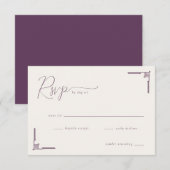 Elegant Lavender Geometric RSVP (正面/裏面)